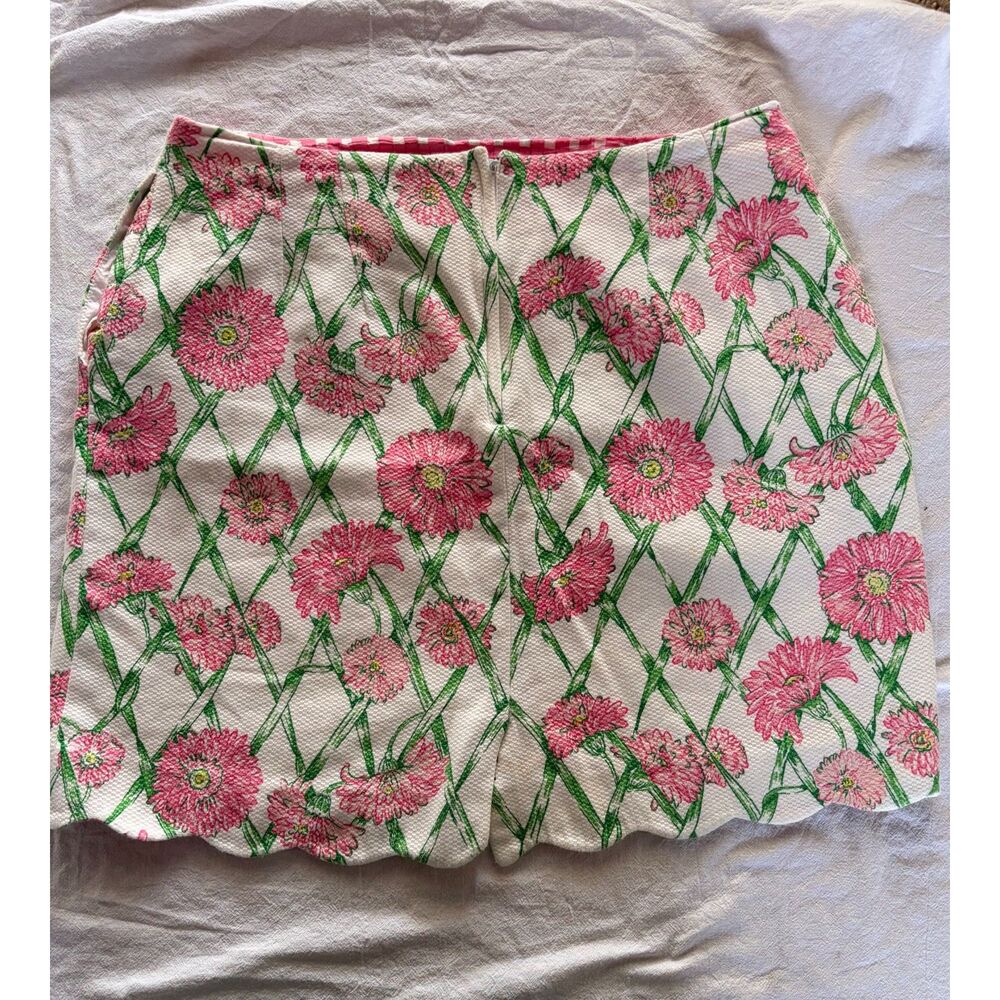 Lilly Pulitzer Floral Mini Skirt in Pink and Green